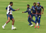 Mumbai Indians practice session at Chinnaswamy Stadium