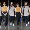 Photos: Anushka Sharma and Virat Kohli return to Mumbai post celebrating the actor’s birthday in Bengaluru