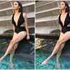 Aashka Goradia looks steaming hot in a black swimwear