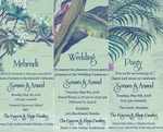 The couple chose to go with nature while designing their wedding card