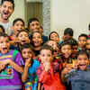 Article image for: Vikram spends time with kids at an orphanage
