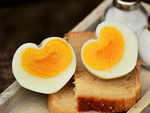 Hard-boiled eggs and toast