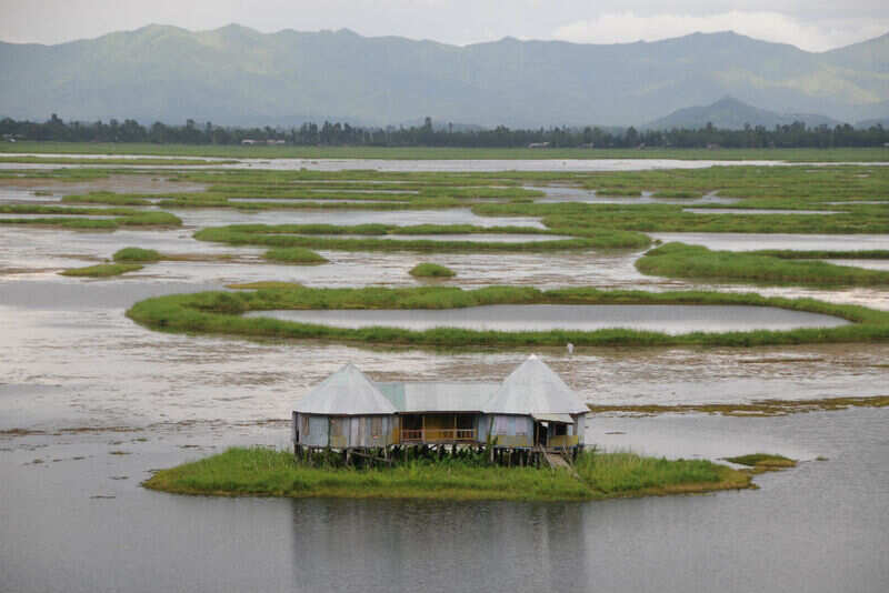 A_home_on_Loktak_Lake_Moirang_Manipur_India