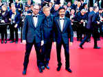 Dhanush looked handsome in a black suit