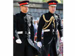 Prince Harry arrives with Best Man Prince William