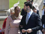 Serena Williams with her husband