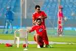 Yuvraj Singh seen at the KXIP practice session