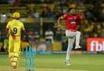 Mohit Sharma celebrates wicket of Ambati Rayudu