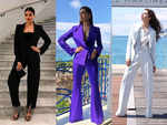 From Aishwarya Rai Bachchan to Deepika Padukone, all were seen swapping sweeping trails for fierce pantsuits this time around