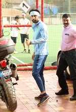 Ranbir Kapoor arrives at the football ground