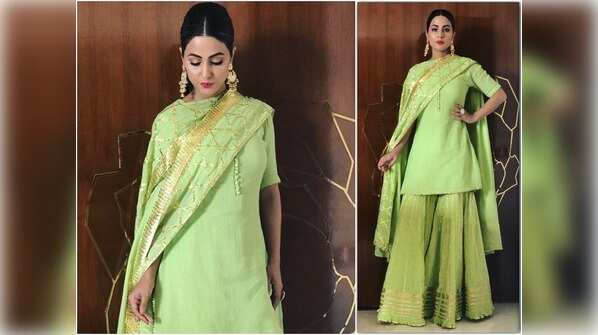 Pretty in lime green sharara