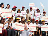 Miss World 2017 Manushi Chhillar meets Delhi students on Menstrual Hygiene Day