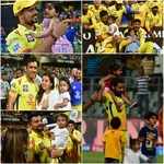 Cricketers on the field, fathers off the field. CSK celebrates their triumph with their children