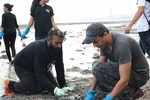 Abhijeet Sawant joined the beach cleanup at Dadar