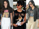 The AC/DC tee seems to be a favourite with many of our B-Town divas