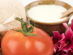 Yogurt and tomato for skin brightening