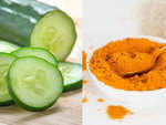 Cucumber and turmeric for blemishes