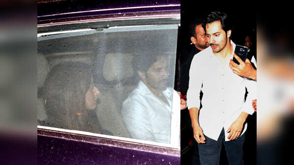 Photos: Varun Dhawan and his rumoured girlfriend Natasha Dalal enjoy a romantic dinner together