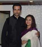 Rohit Roy and wife enter the party in traditional wear