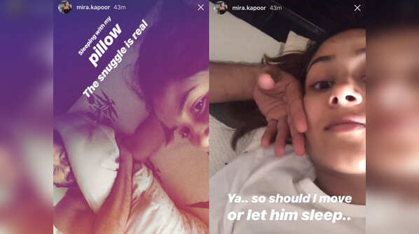 Mira Rajput shares Shahid Kapoor's snuggle as he tries to sleep