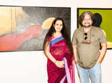 Amole Gupte attends an art show