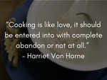 Harriet Von Horne with his wise words.