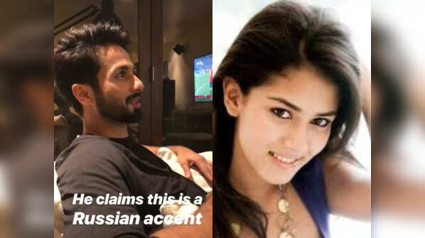 Mira Kapoor proudly shares Shahid Kapoor's Russian accent as he aces it
