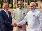 Moon Jae-in receives ceremonial reception at Rashtrapati Bhavan