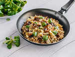 Peppery Mushroom with Brown Rice and Bacon
