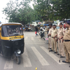 Heavy police security deployed on all major chowks at Chembur (Photo by SL Shanth Kumar)