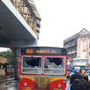 KDMT bus damaged at Kalyan railway station