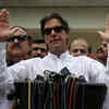 Imran Khan addresses media after casting his vote. (Reuters Photo)