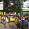 DMK supporters outside Kauvery Hospital in Chennai where Karunanidhi is admitted