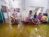 Fish swim in waterlogged ICU of Patna's Nalanda hospital