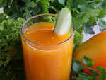 Carrot juice and cucumber juice