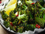 Roasted Broccoli with Peanuts and Chili
