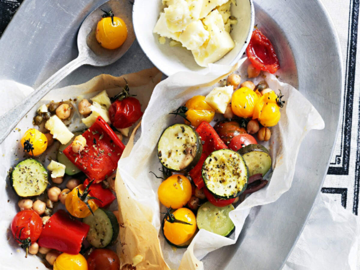 Grilled Vegetables Parcels Recipe