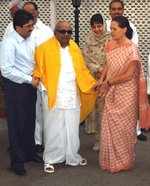 With Sonia Gandhi
