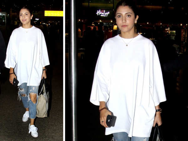 Anushka Sharma Spotted At The Airport In An Easy Breezy Outfit 
