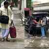 Pandits arrive at the house