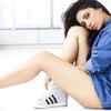 Showing off her long enviable legs during a photo-shoot