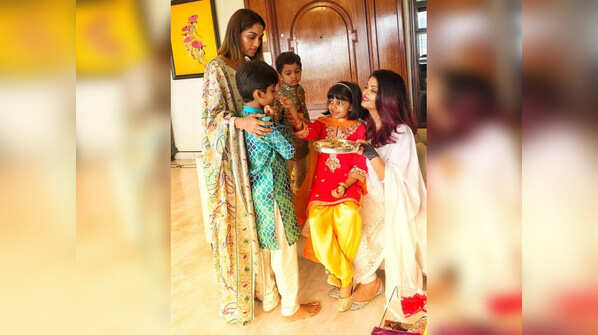Aishwarya Rai Bachchan shot candid along with daughter Aaradhya on the eve of Raksha Bandhan