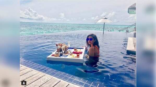 Photo: Parineeti Chopra enjoys a 'floating breakfast' in Maldives