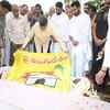 AP CM Chandrababu Naidu covers the body of Nandamuri Harikrishna with TDP flag