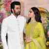 Alia Bhatt and Ranbir Kapoor pose in their traditional best