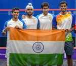 It's a bronze for the Indian men's squash team!