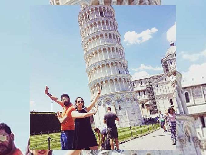 When Hazel Keech and Yuvraj Singh's pose at the leaning tower of Pisa went hilariously wrong
