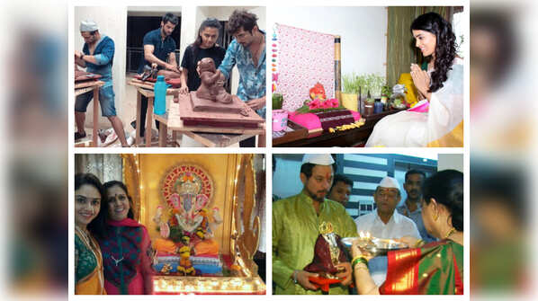 Marathi film celebrities who welcomed Lord Ganesha in their homes