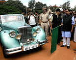 Vintage car rally held in Bengaluru