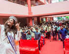 Yamaha Fascino Miss Diva Universe 2018 Nehal Chudasama back in the city